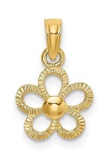 marvelous daisy flower yellow gold baby charm